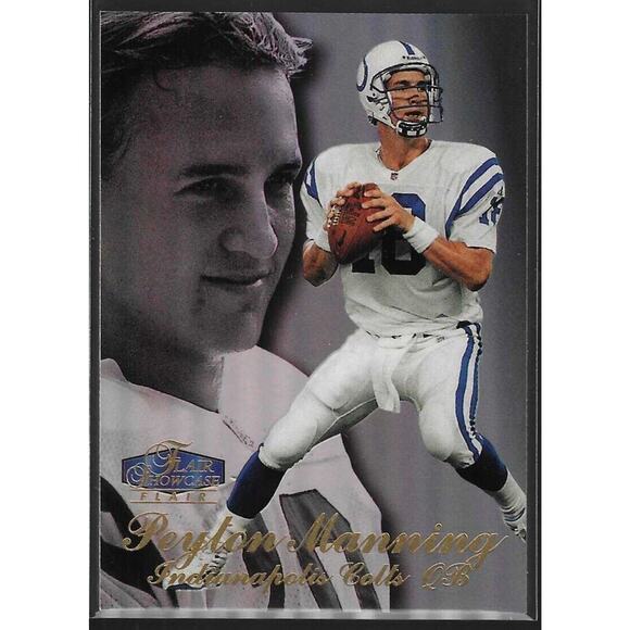 1998 Flair Showcase 'Showtime' RC Rookie Peyton Manning Row 3 Seat 3 Colts - Picture 1 of 2